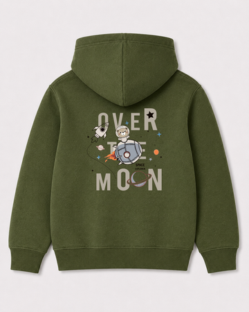 Olive green hoodie back 2130