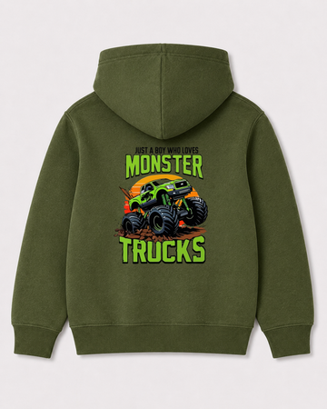 Olive green hoodie back 2134