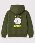 Olive green hoodie back 2136