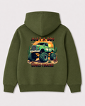 Olive green hoodie back 2148