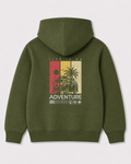 Olive green hoodie back 2154