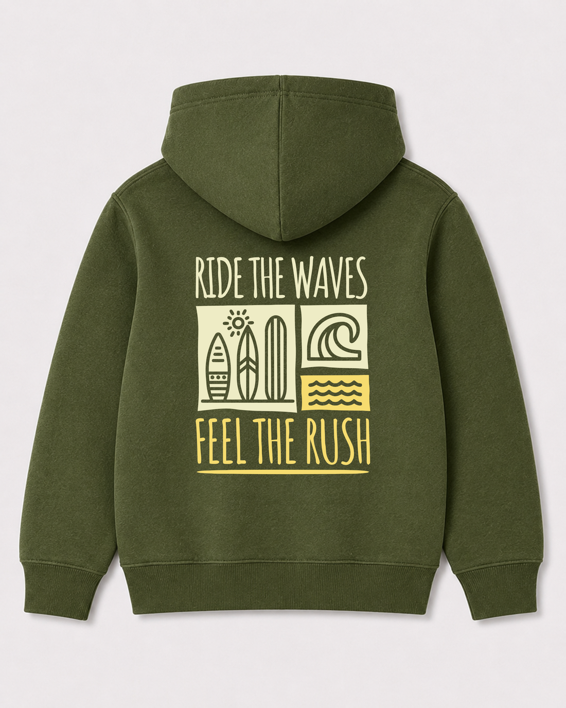 Olive green hoodie back 2160