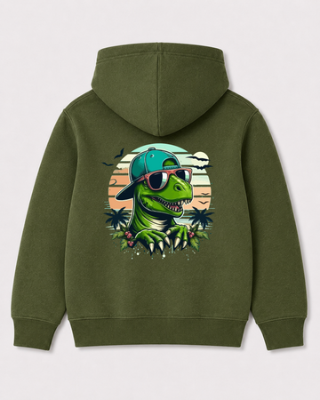 Olive green hoodie back 2161