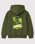 Olive green hoodie back 2169