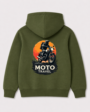 Olive green hoodie back 2180