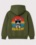 Olive green hoodie back 2193