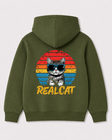 Olive green hoodie back 2193