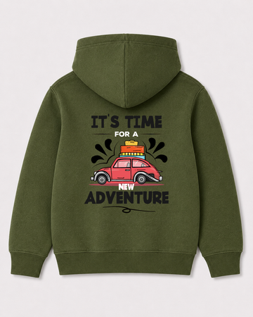Olive green hoodie back 2196