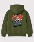 Olive green hoodie back 2197
