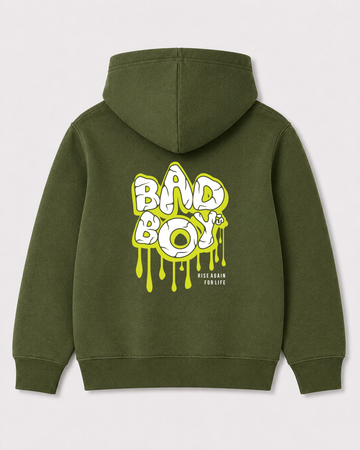 Olive green hoodie back 2199