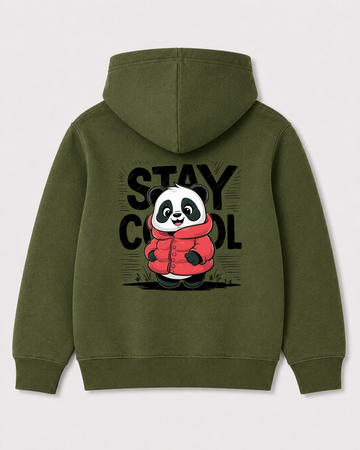 Olive green hoodie back 2203