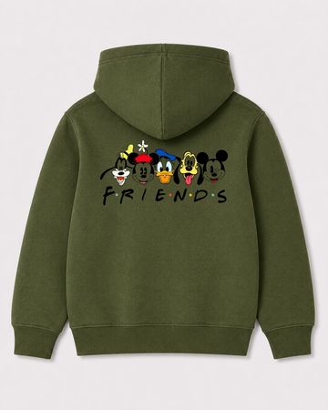 Olive green hoodie back 2205