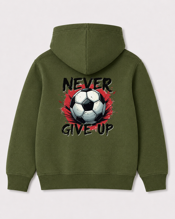 Olive green hoodie back 3004