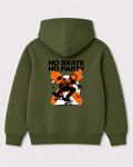Olive green hoodie back 3015