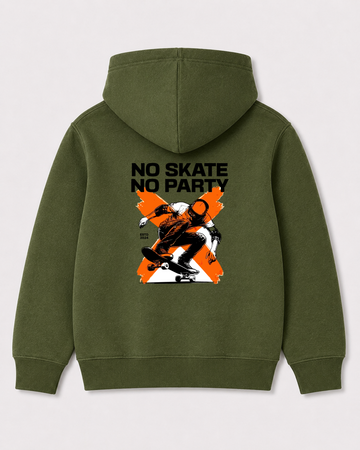 Olive green hoodie back 3015