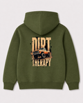 Olive green hoodie back 3023