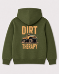 Olive green hoodie back 3032