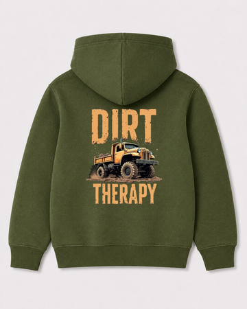 Olive green hoodie back 3032