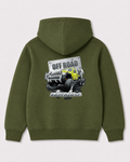 Olive green hoodie back 3038