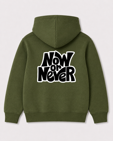 Olive green hoodie back 3044