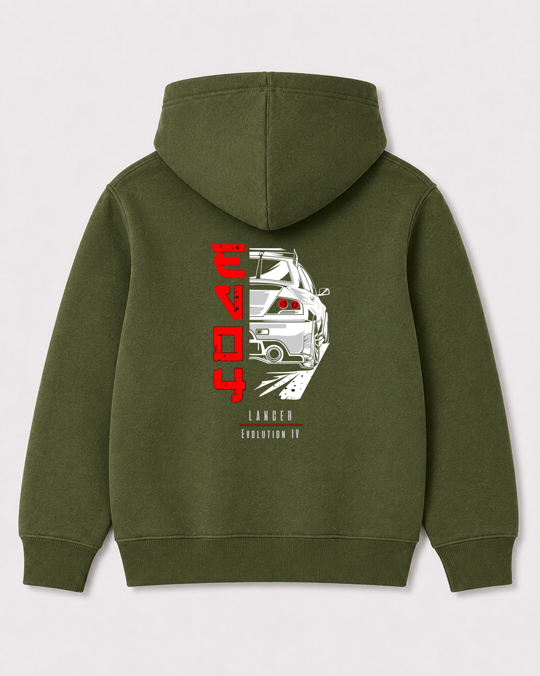 Olive green hoodie back 3090