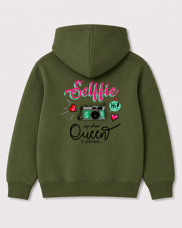 Olive green hoodie back 3103