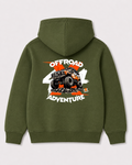 Olive green hoodie back 3111