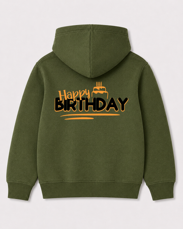 Olive green hoodie back 3115
