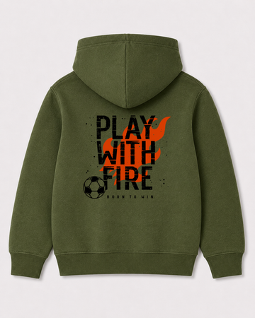Olive green hoodie back 3118