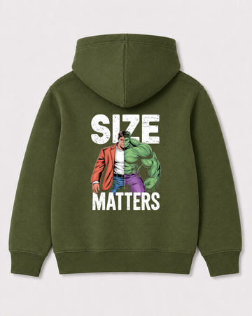 Olive green hoodie back 3151