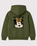 Olive green hoodie back 3160