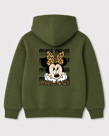 Olive green hoodie back 3160