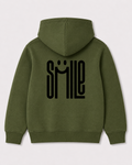 Olive green hoodie back 3184