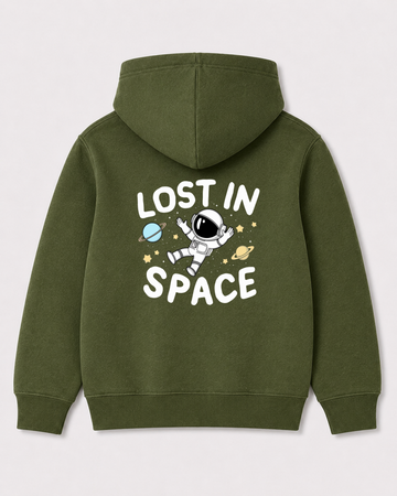 Olive green hoodie back 3224