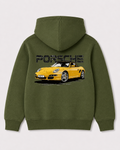 Olive green hoodie back 3232