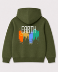Olive green hoodie back 3234
