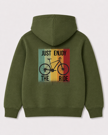 Olive green hoodie back 3281