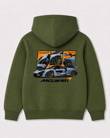 Olive green hoodie back 3309