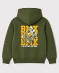 Olive green hoodie back 3318