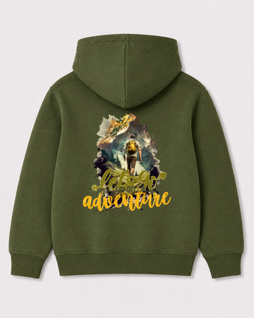 Olive green hoodie back 3327