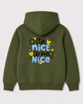 Olive green hoodie back 3350