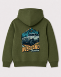 Olive green hoodie back 3352