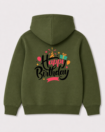 Olive green hoodie back 3391