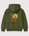 Olive green hoodie back 3408