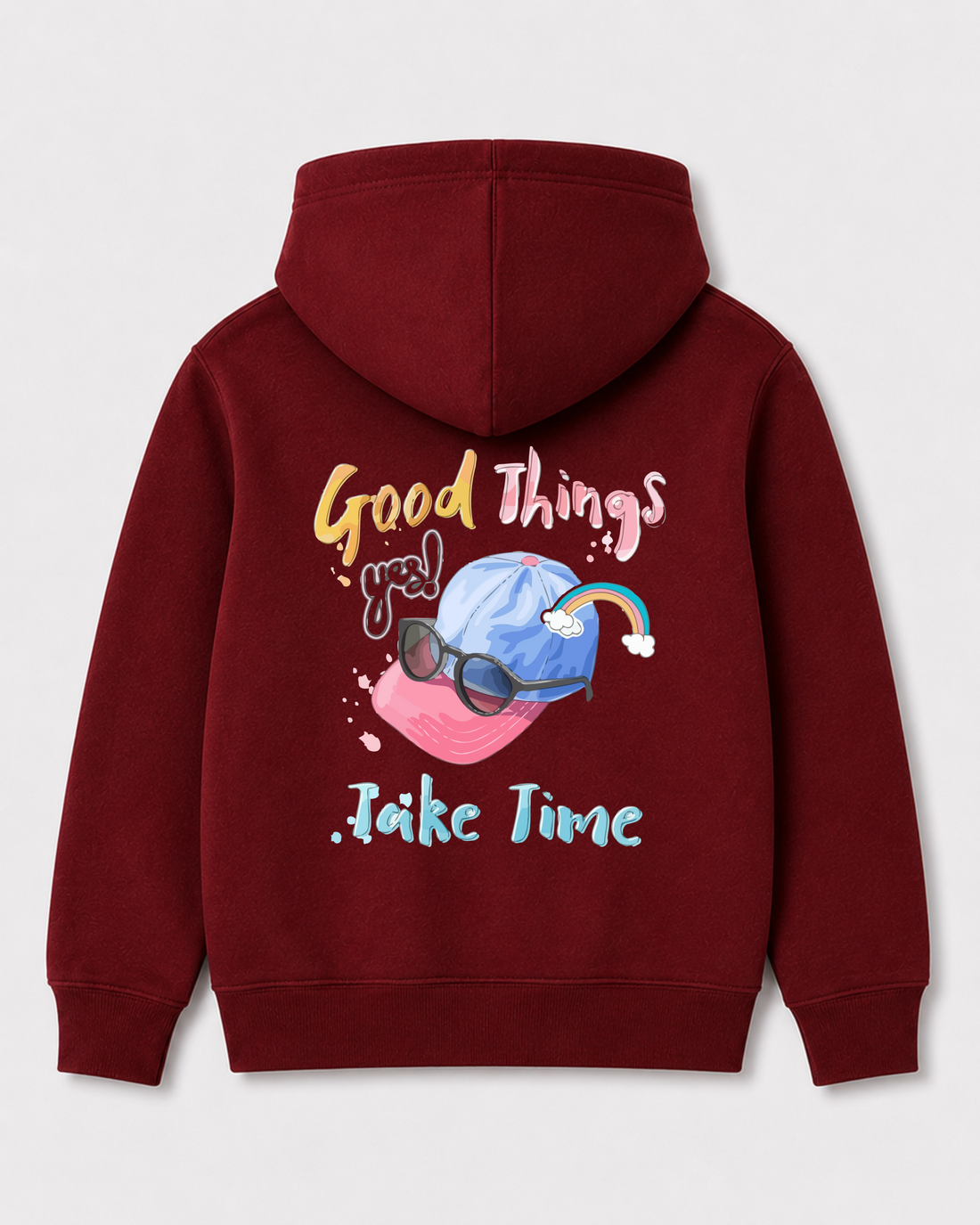 Red hoodie back 1034