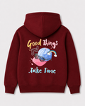 Red hoodie back 1034