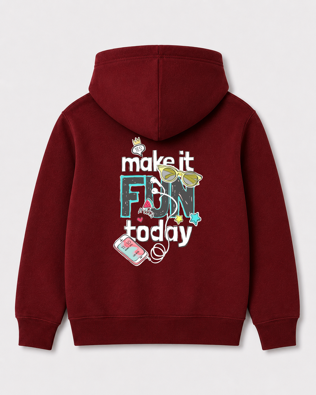 Red hoodie back 1077