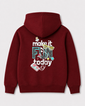 Red hoodie back 1077