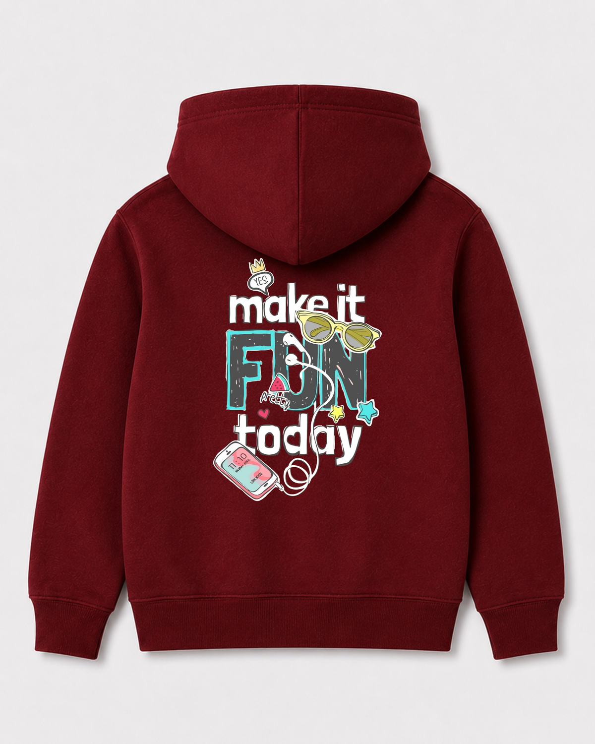 Red hoodie back 1077