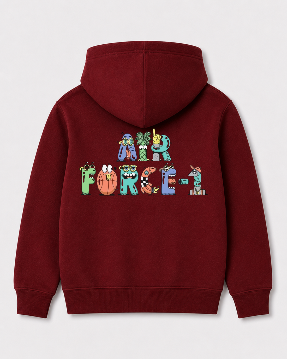 Red hoodie back 1223